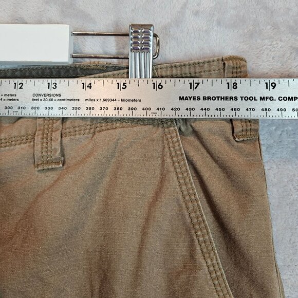 Eddie Bauer Mens 36x30 Khaki Cargo Pants Cotton Relaxed Fit Multi Pockets - Picture 6 of 16